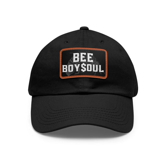 Bee Boy$oul Dad Hat with Leather Patch (Rectangle)