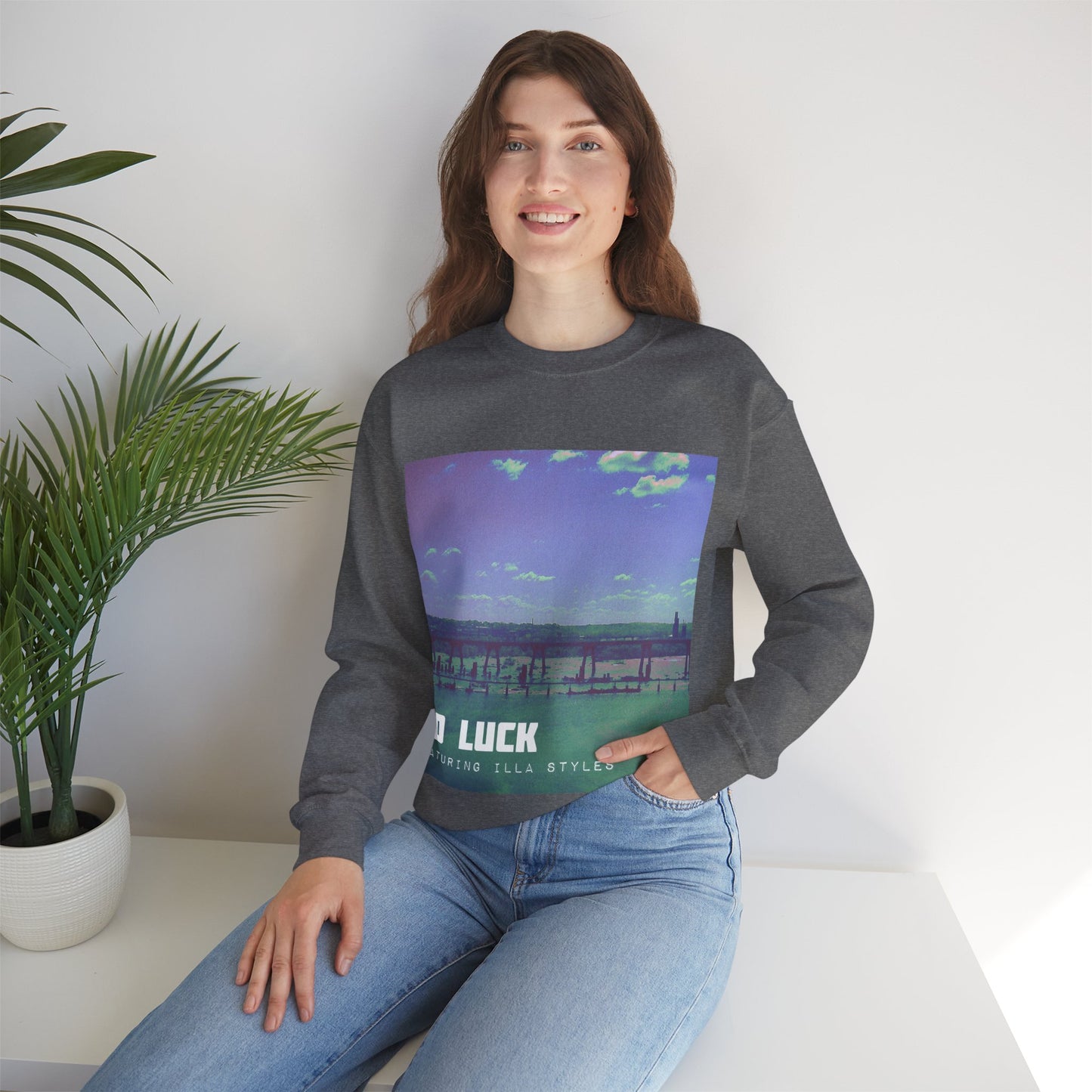 „No Luck“-Album-Sweatshirt mit Rundhalsausschnitt